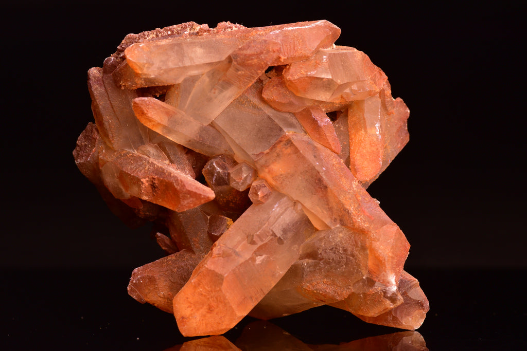 Red Quartz Crystal Cluster (Ferruginous Quartz) – Tinejdad, Morocco BB