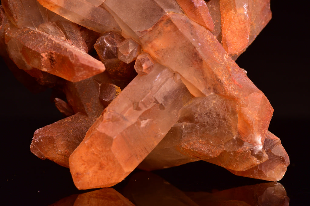 Red Quartz Crystal Cluster (Ferruginous Quartz) – Tinejdad, Morocco BB