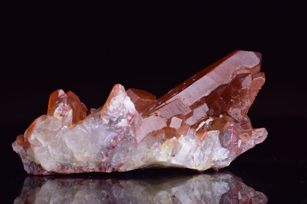 Red Quartz Crystal Cluster (Ferruginous Quartz) – Tinejdad, Morocco BB