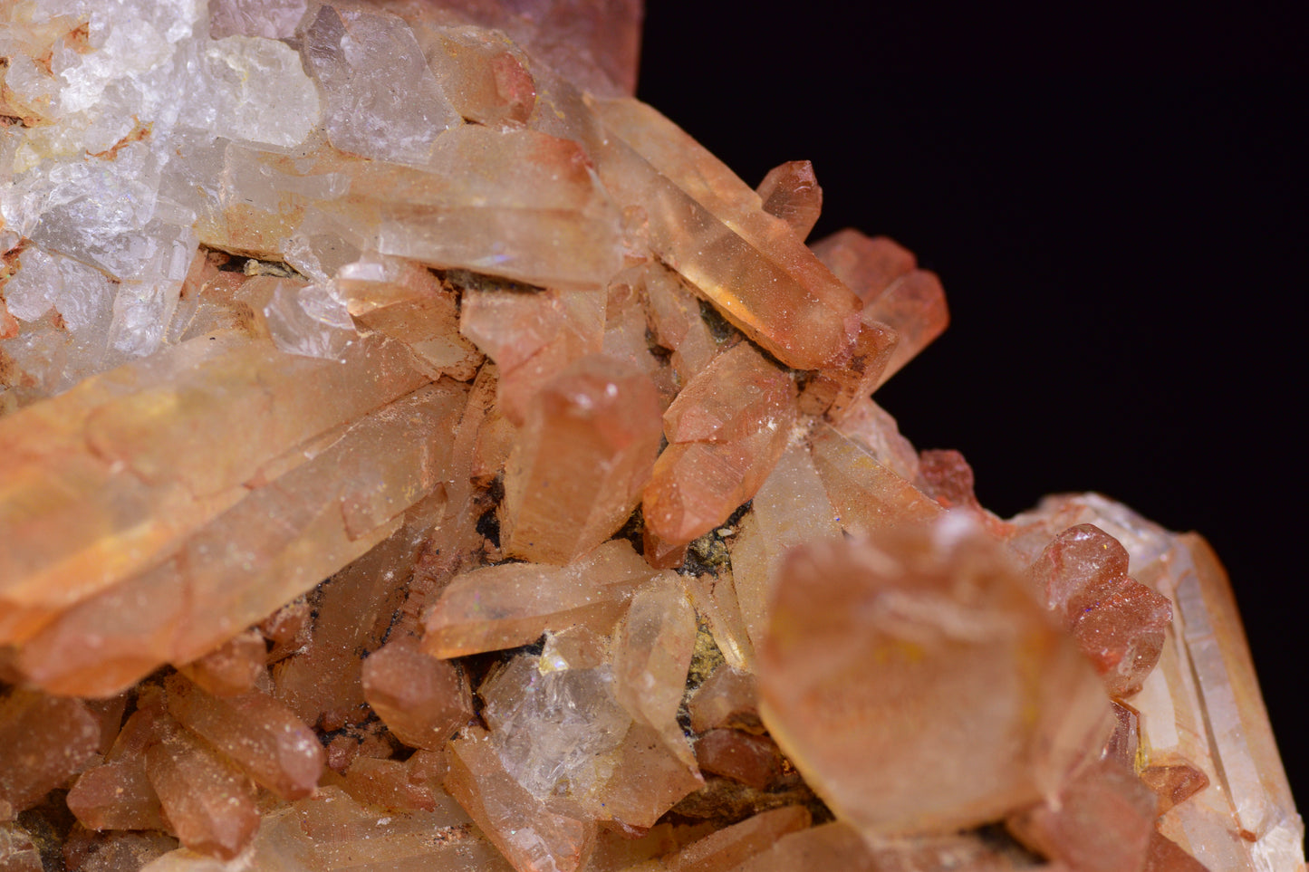 Red Quartz Crystal Cluster (Ferruginous Quartz) – Tinejdad, Morocco N