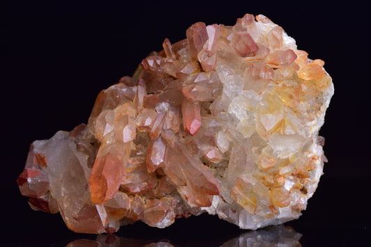 Red Quartz Crystal Cluster (Ferruginous Quartz) – Tinejdad, Morocco