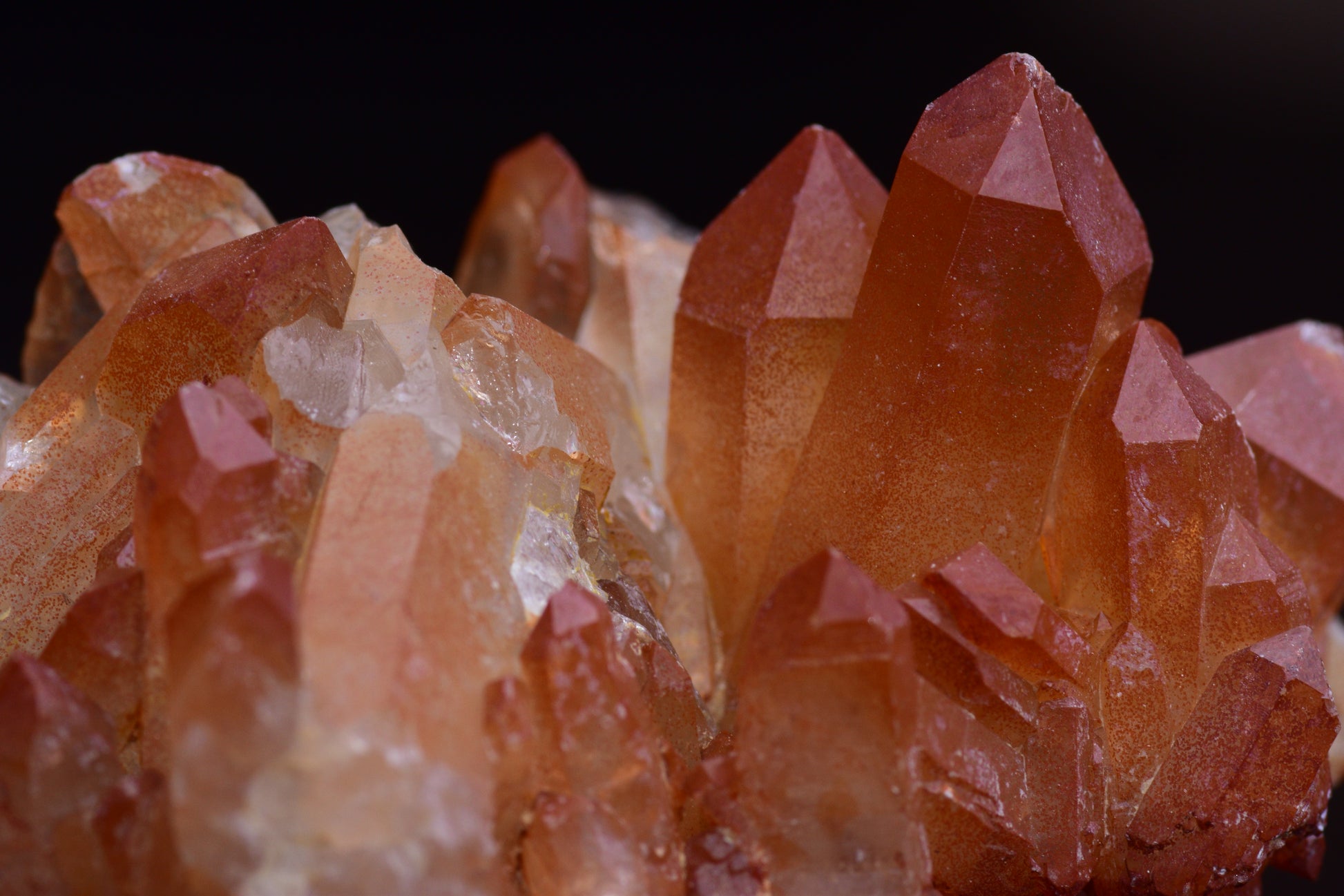 Red Quartz Crystal Cluster (Ferruginous Quartz) – Tinejdad, Morocco