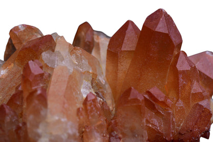 Red Quartz Crystal Cluster (Ferruginous Quartz) – Tinejdad, Morocco — alternate view 4