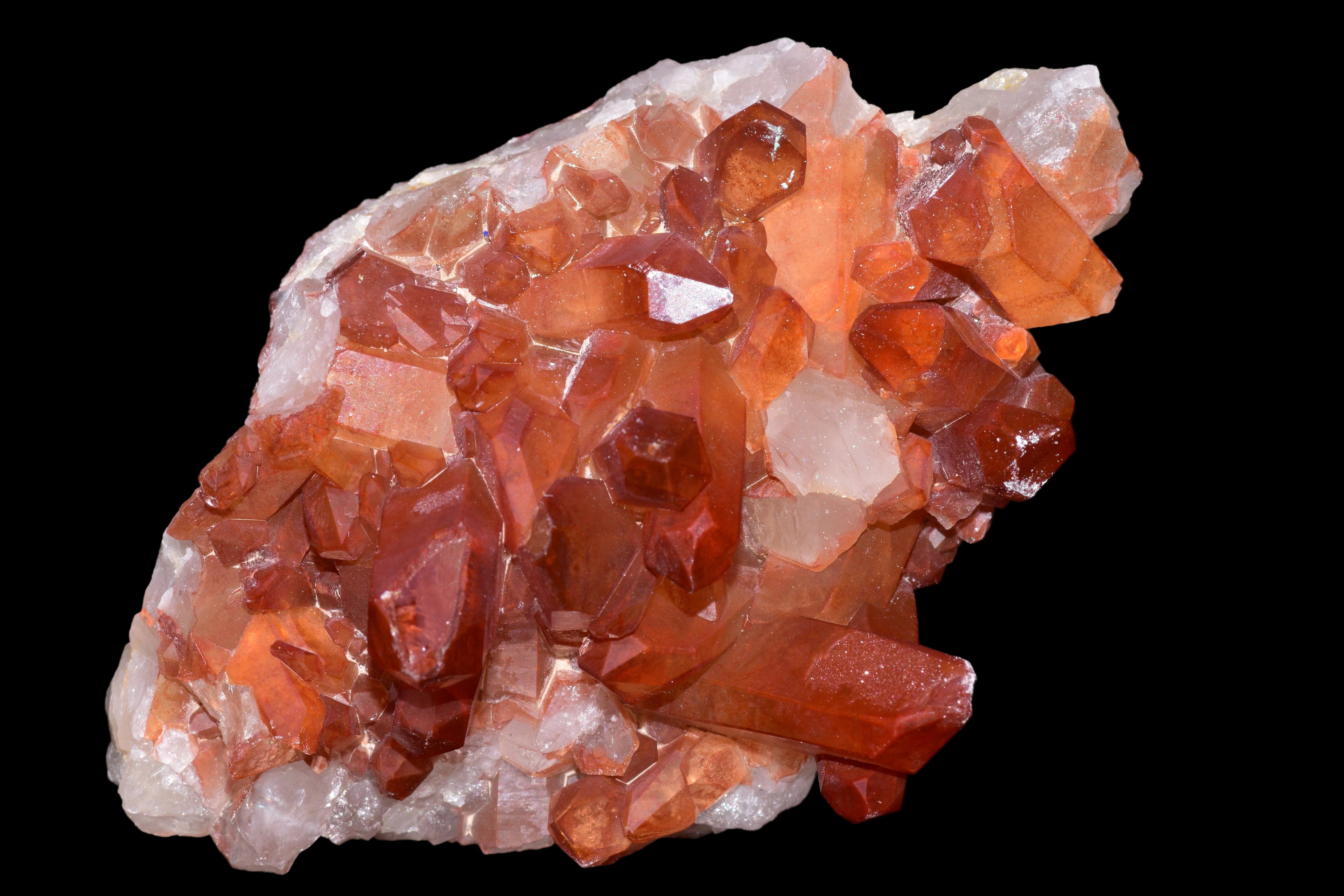 Red Quartz Crystal Cluster (Ferruginous Quartz) – Tinejdad, Morocco