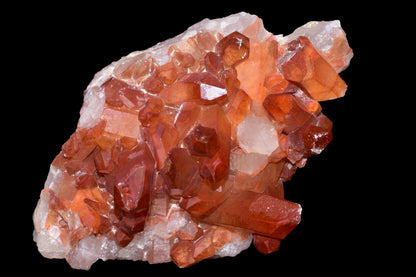 Red Quartz Crystal Cluster (Ferruginous Quartz) – Tinejdad, Morocco