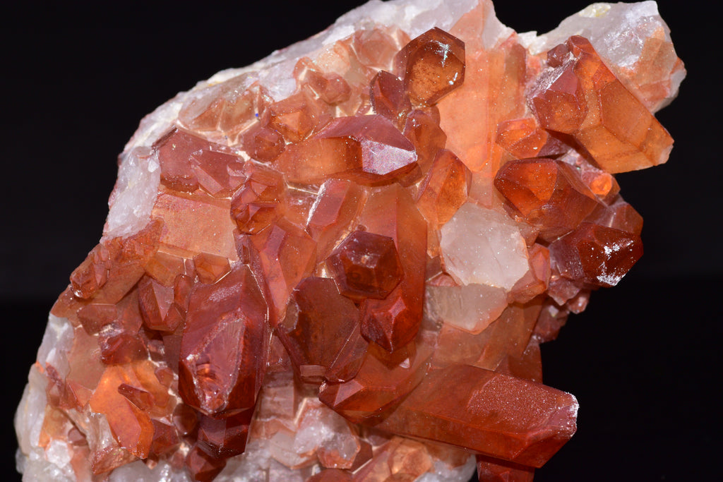Red Quartz Crystal Cluster (Ferruginous Quartz) – Tinejdad, Morocco