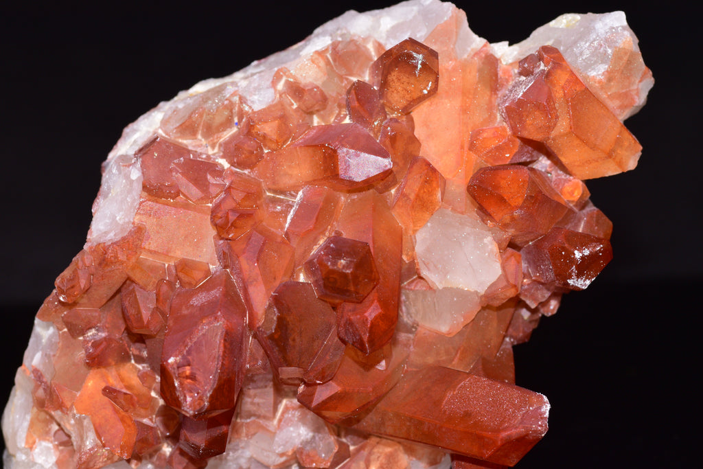 Red Quartz Crystal Cluster (Ferruginous Quartz) – Tinejdad, Morocco