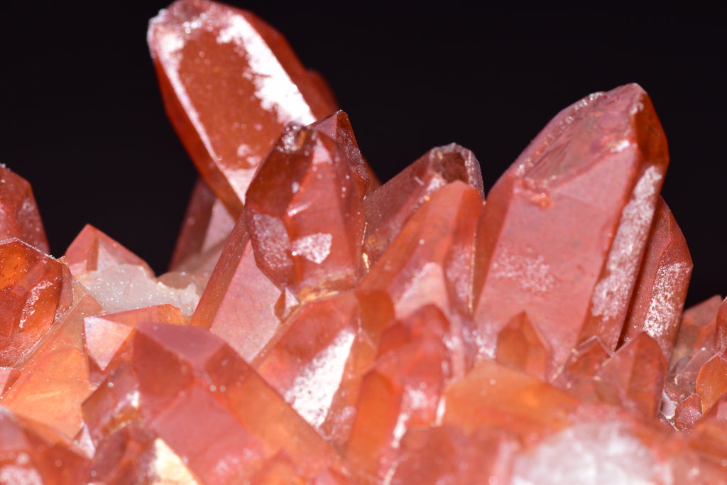 Red Quartz Crystal Cluster (Ferruginous Quartz) – Tinejdad, Morocco