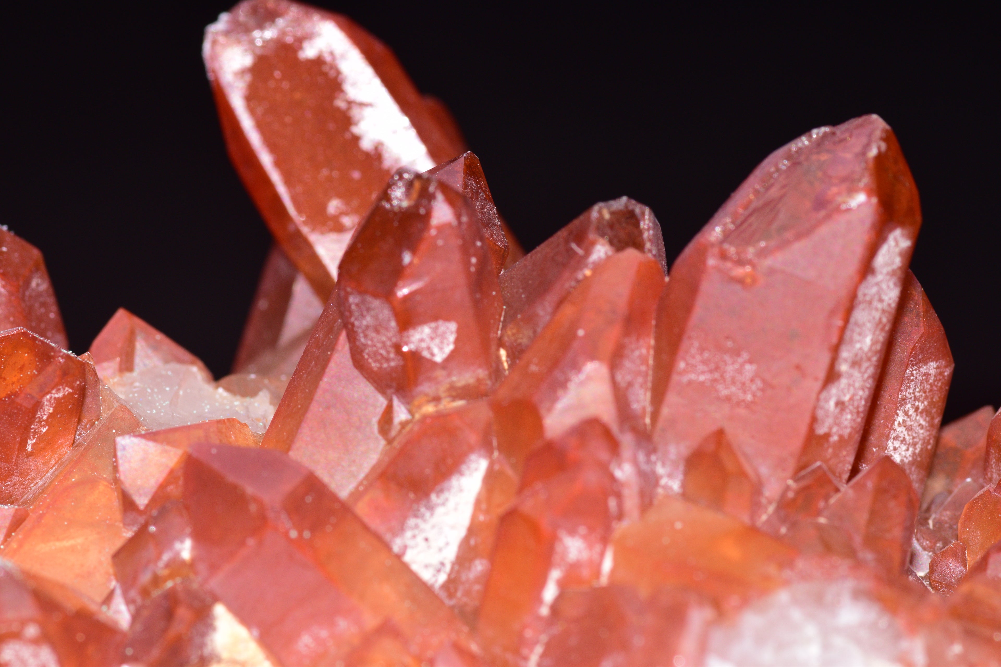 Red Quartz Crystal Cluster (Ferruginous Quartz) – Tinejdad, Morocco