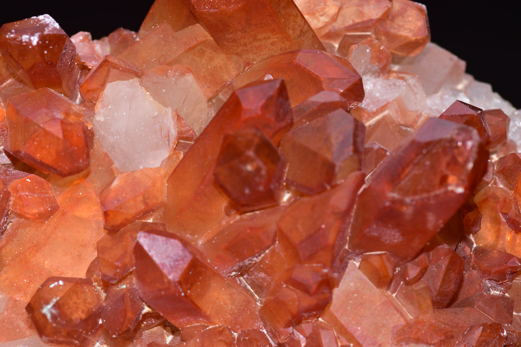 Red Quartz Crystal Cluster (Ferruginous Quartz) – Tinejdad, Morocco
