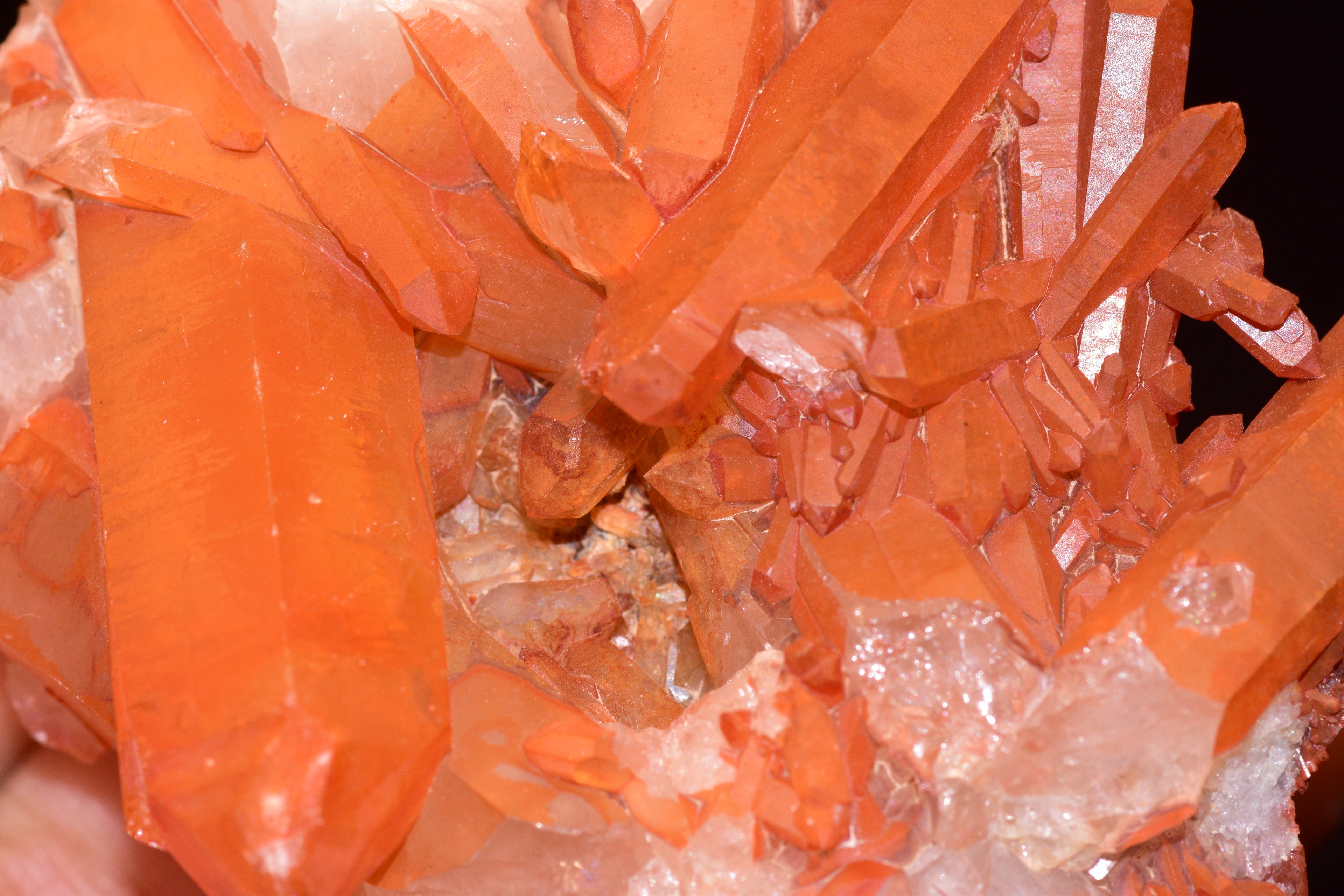 Red Quartz Crystal Cluster (Ferruginous Quartz) – Tinejdad, Morocco