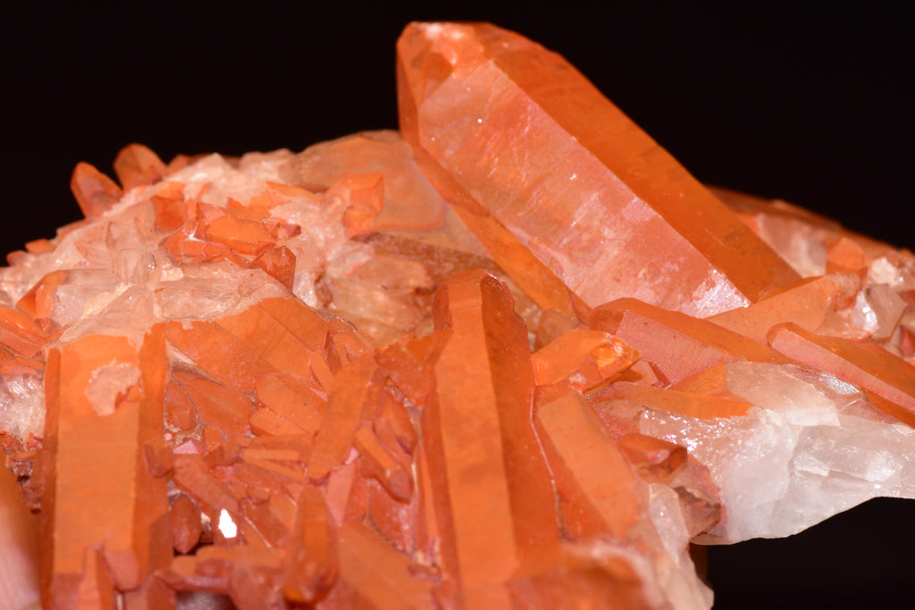 Red Quartz Crystal Cluster (Ferruginous Quartz) – Tinejdad, Morocco
