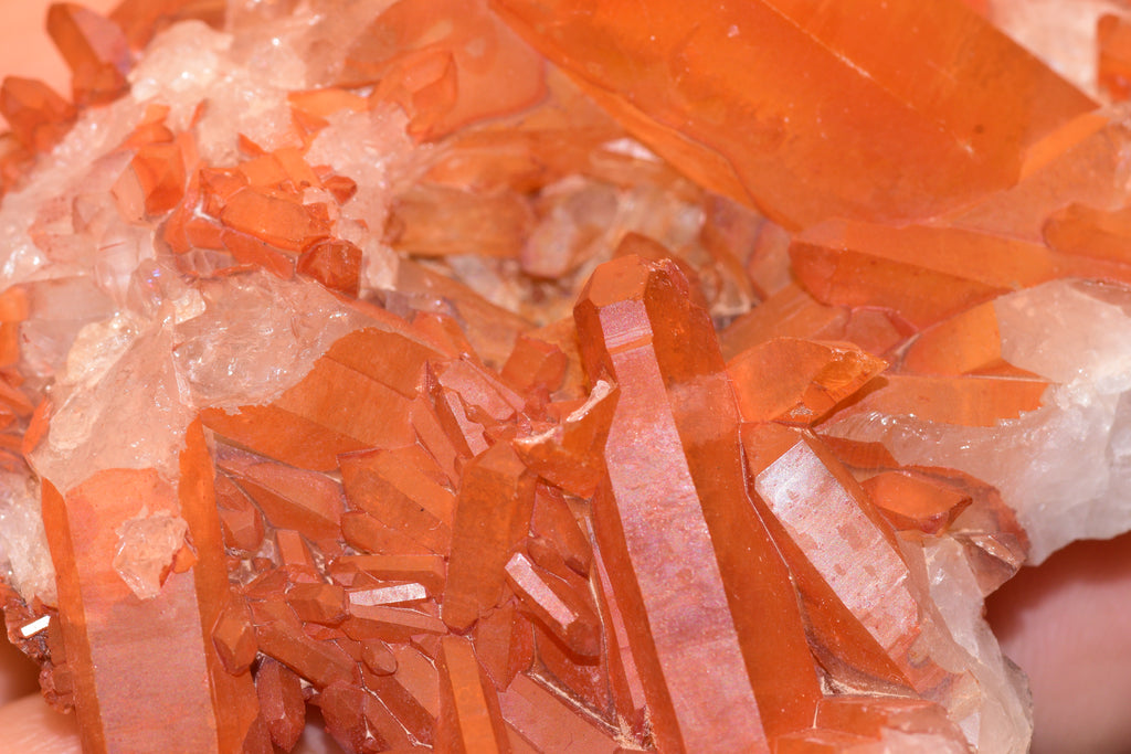 Red Quartz Crystal Cluster (Ferruginous Quartz) – Tinejdad, Morocco