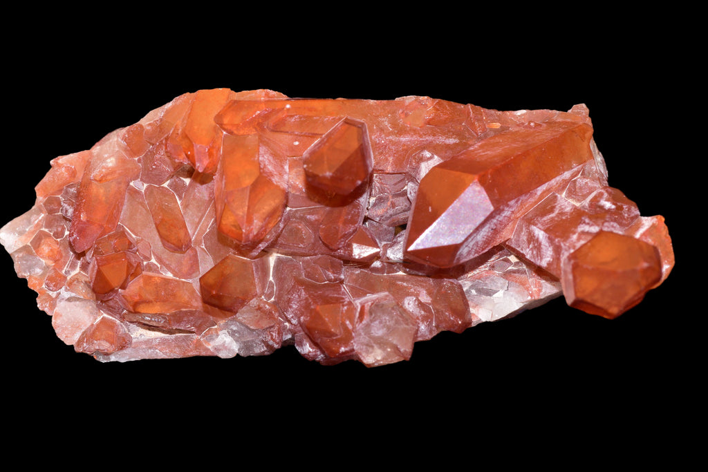 Red Quartz Crystal Cluster (Ferruginous Quartz) – Tinejdad, Morocco