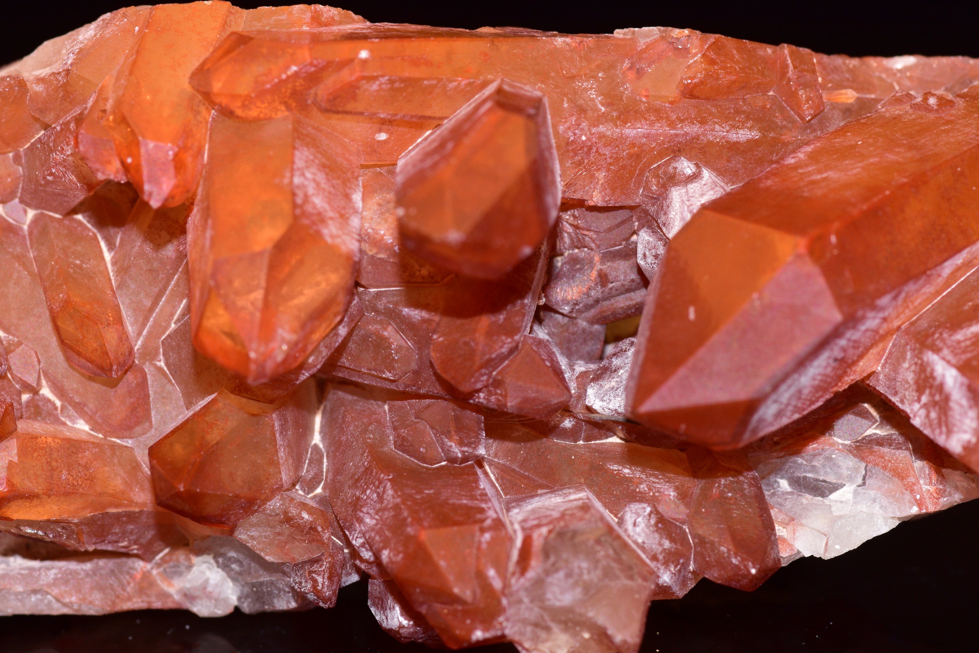 Red Quartz Crystal Cluster (Ferruginous Quartz) – Tinejdad, Morocco