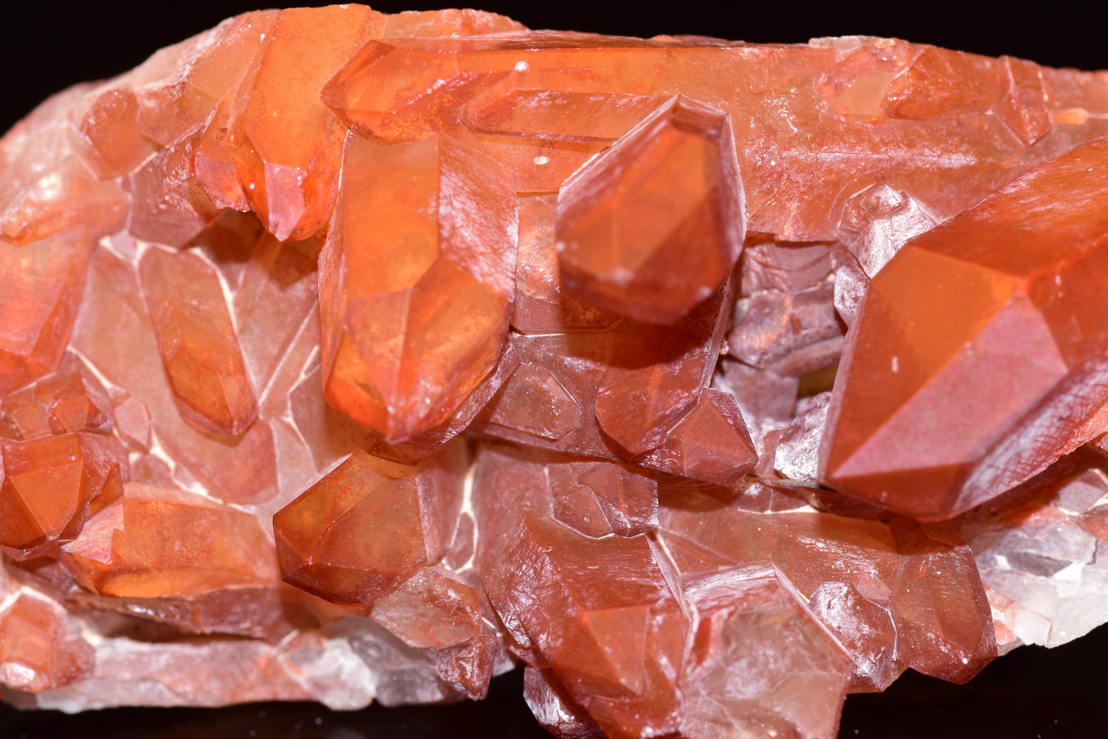 Red Quartz Crystal Cluster (Ferruginous Quartz) – Tinejdad, Morocco