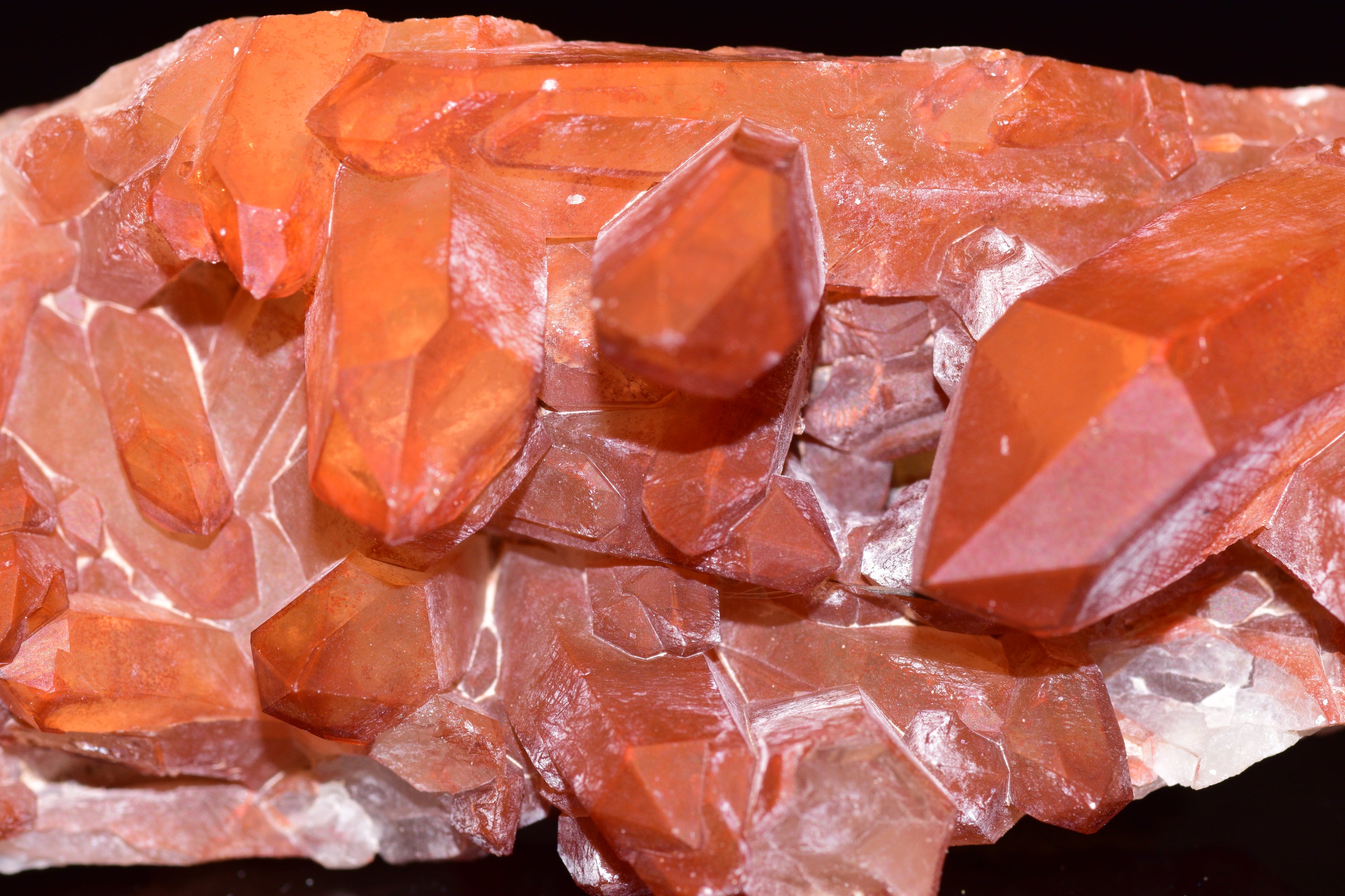 Red Quartz Crystal Cluster (Ferruginous Quartz) – Tinejdad, Morocco