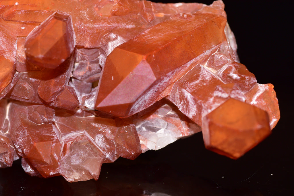 Red Quartz Crystal Cluster (Ferruginous Quartz) – Tinejdad, Morocco