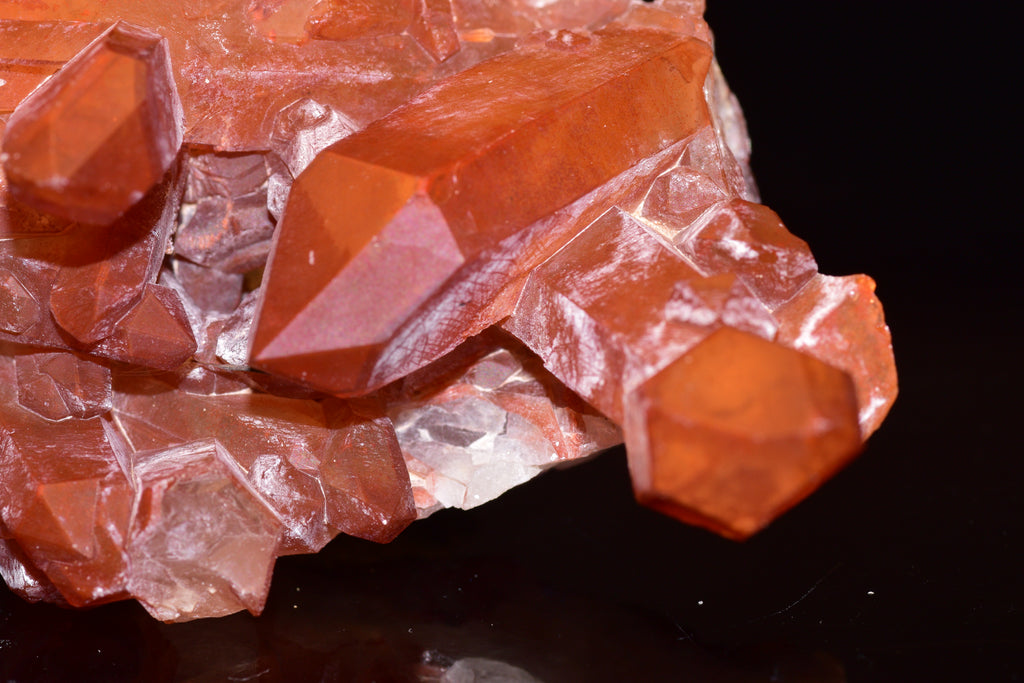 Red Quartz Crystal Cluster (Ferruginous Quartz) – Tinejdad, Morocco