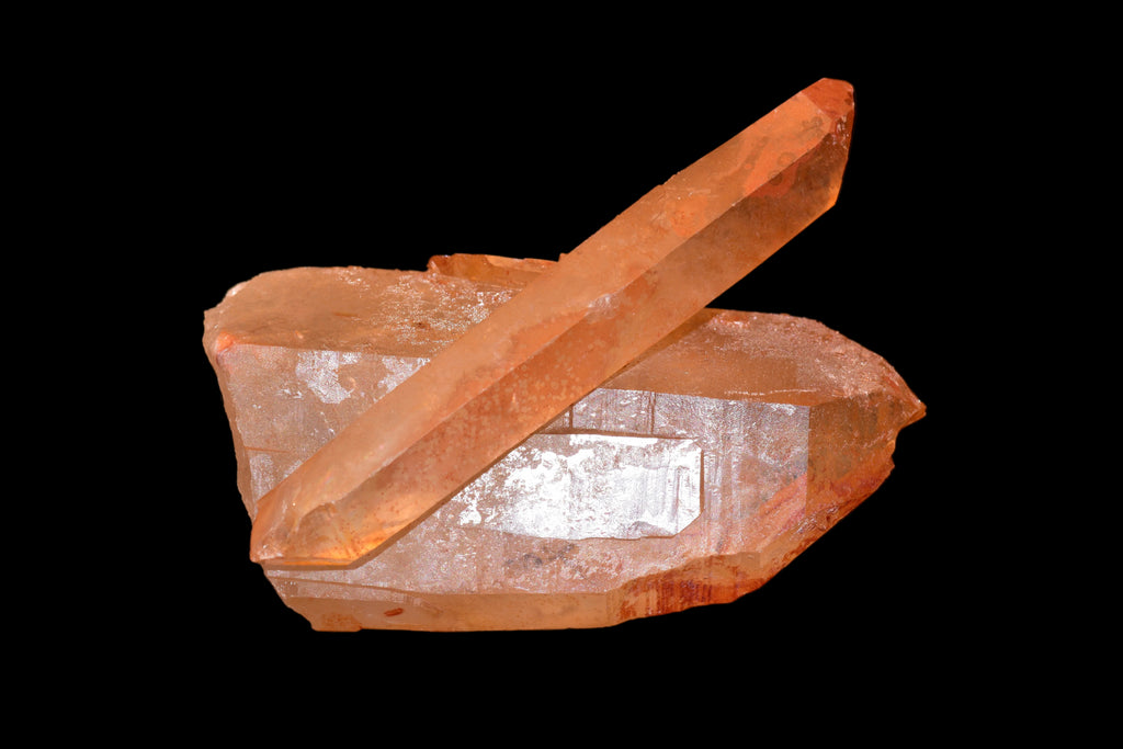 Red Quartz Crystal Cluster (Ferruginous Quartz) – Tinejdad, Morocco