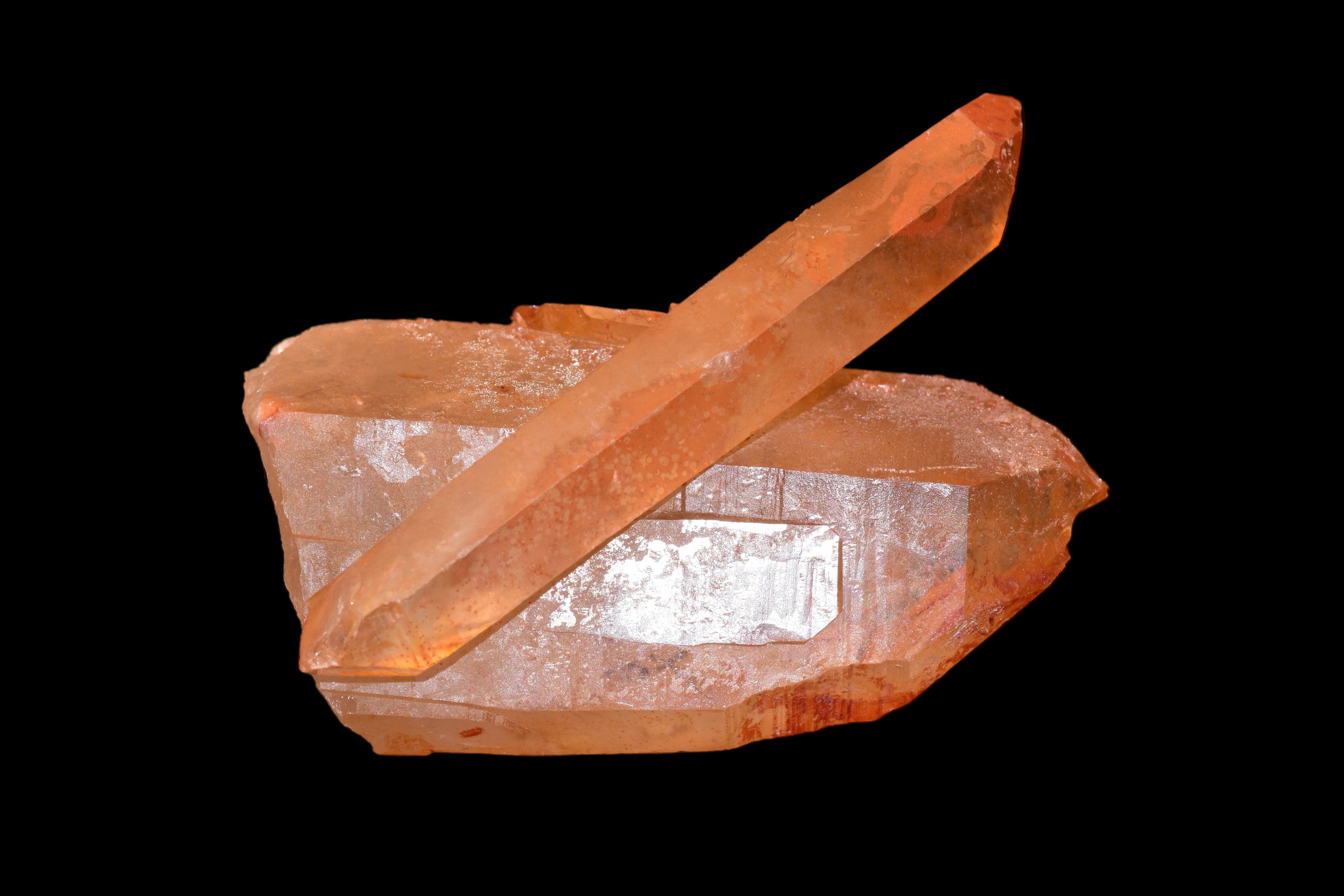 Red Quartz Crystal Cluster (Ferruginous Quartz) – Tinejdad, Morocco