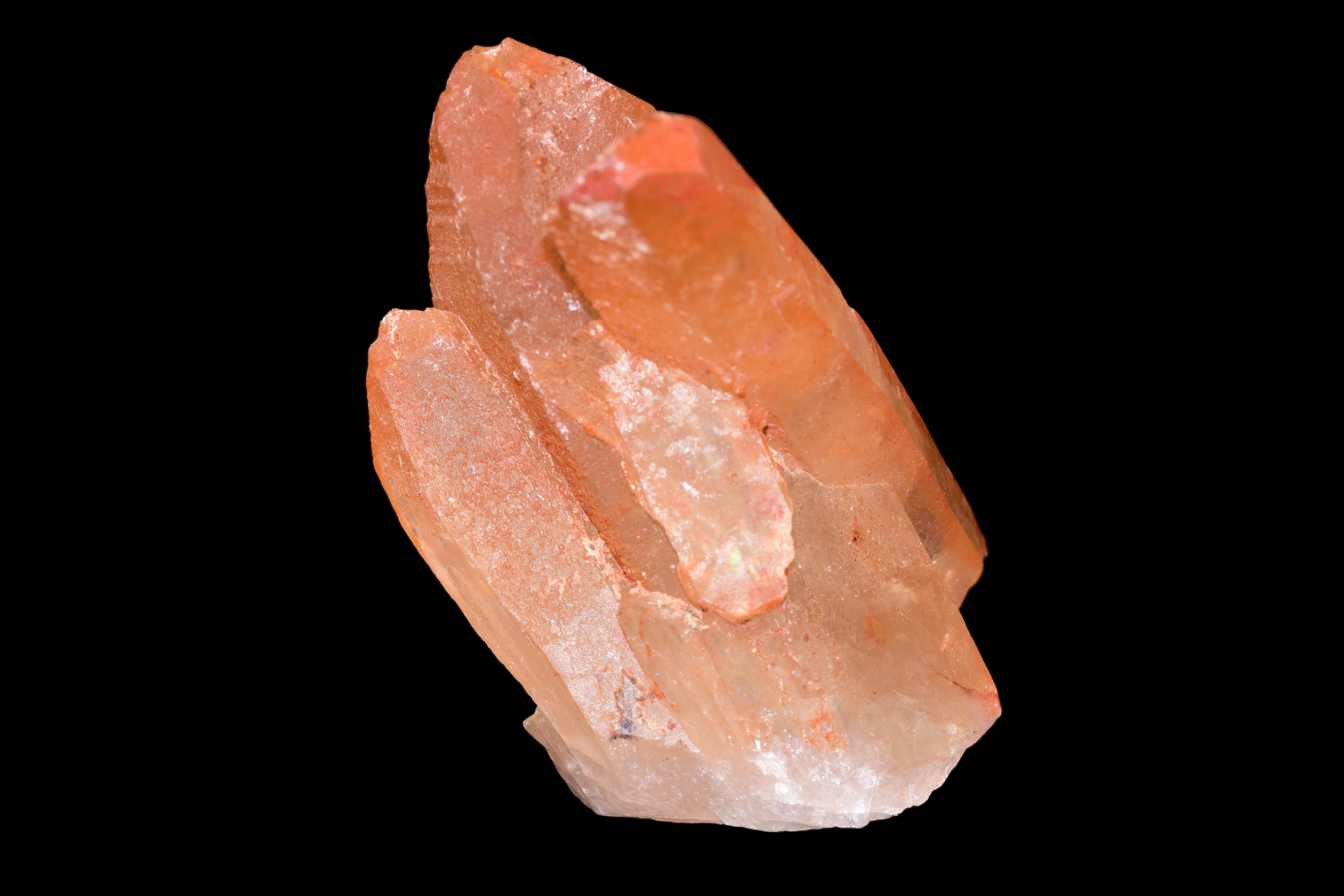 Red Quartz Crystal Cluster (Ferruginous Quartz) – Tinejdad, Morocco