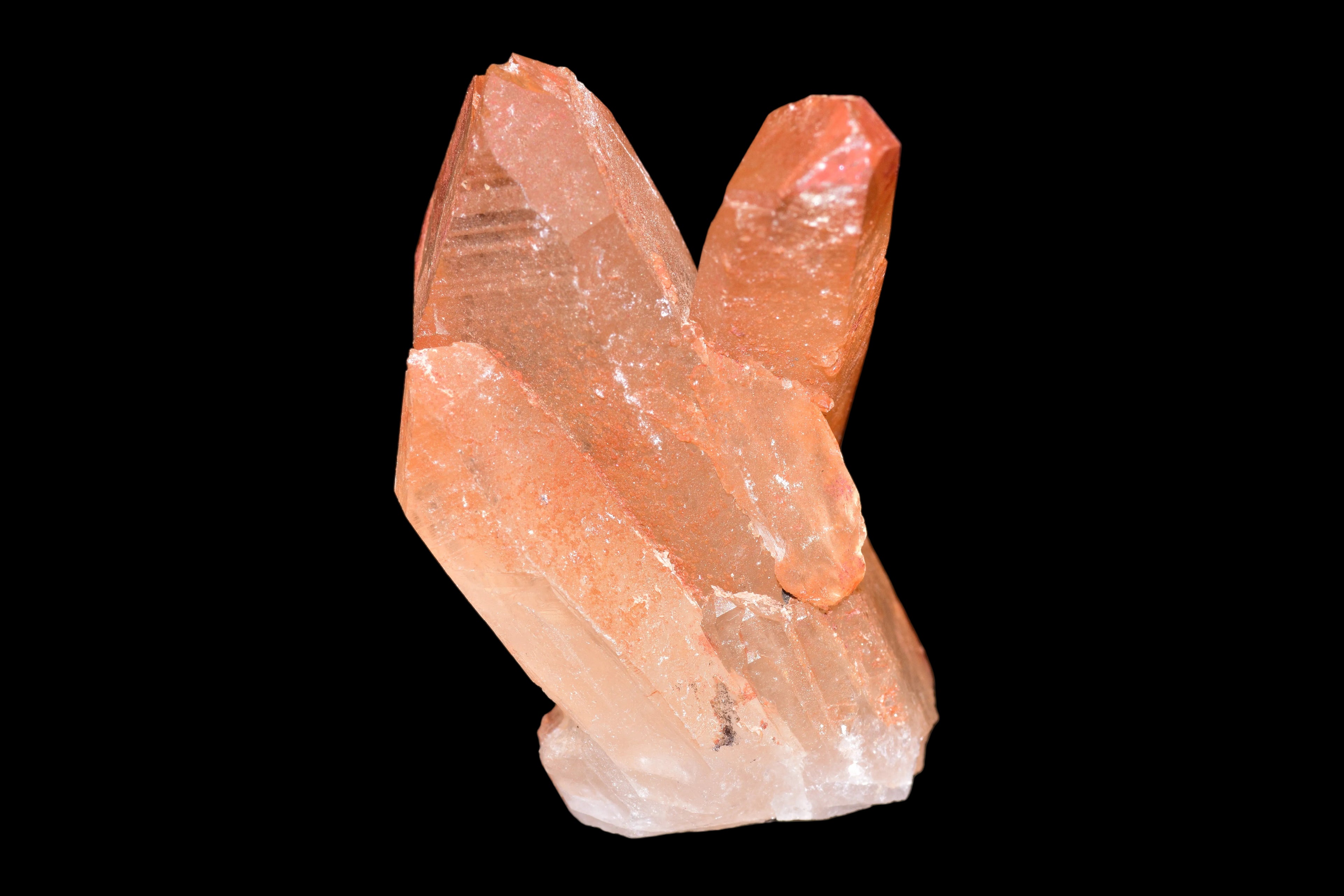 Red Quartz Crystal Cluster (Ferruginous Quartz) – Tinejdad, Morocco