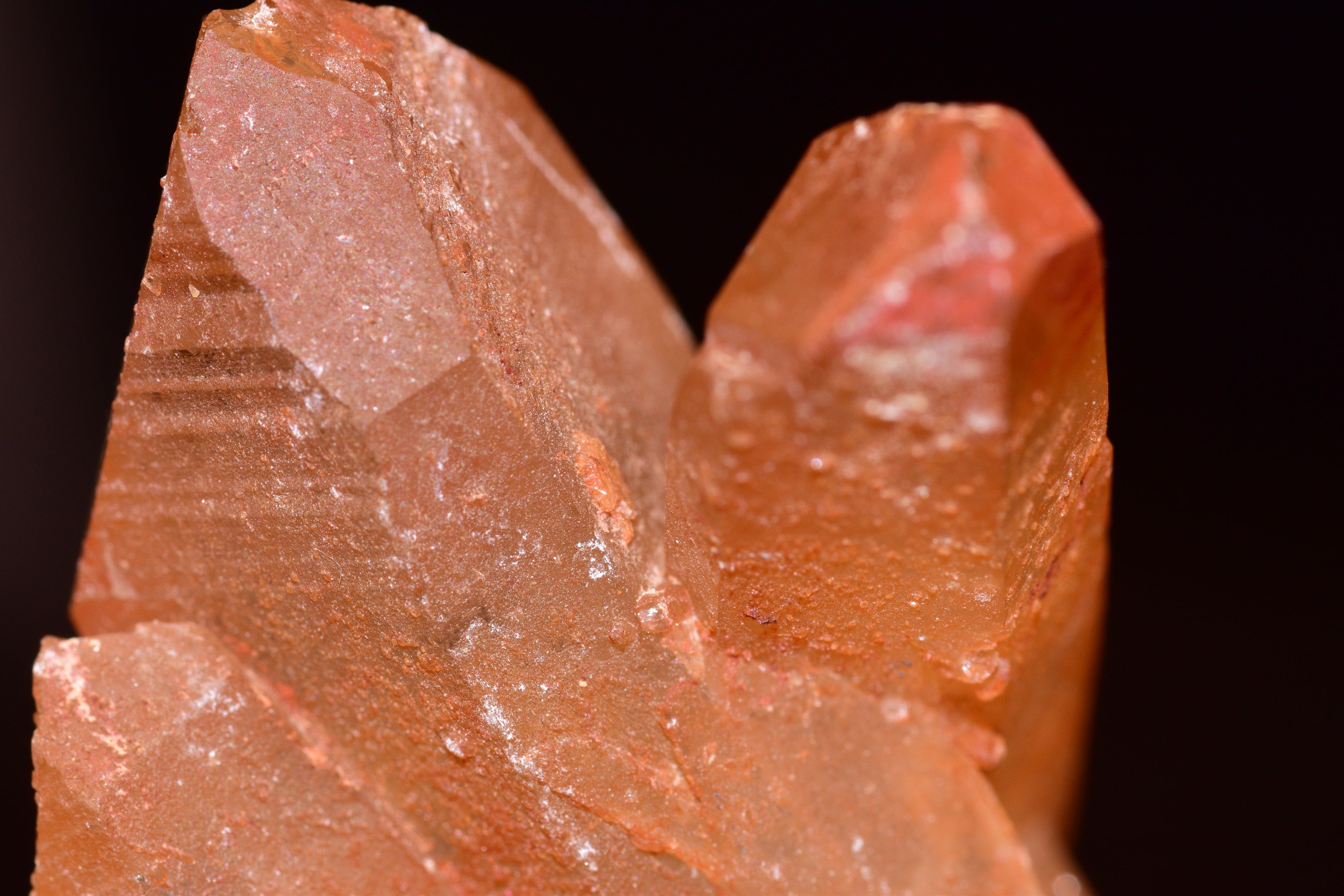 Red Quartz Crystal Cluster (Ferruginous Quartz) – Tinejdad, Morocco