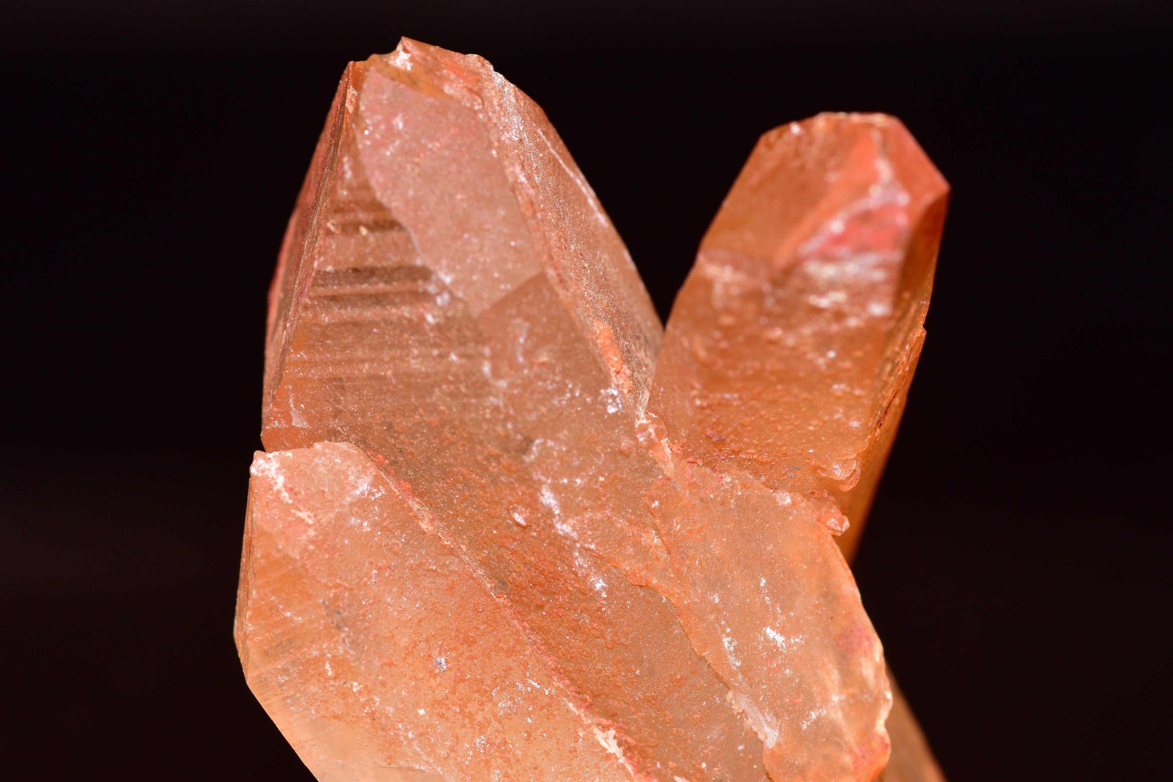 Red Quartz Crystal Cluster (Ferruginous Quartz) – Tinejdad, Morocco