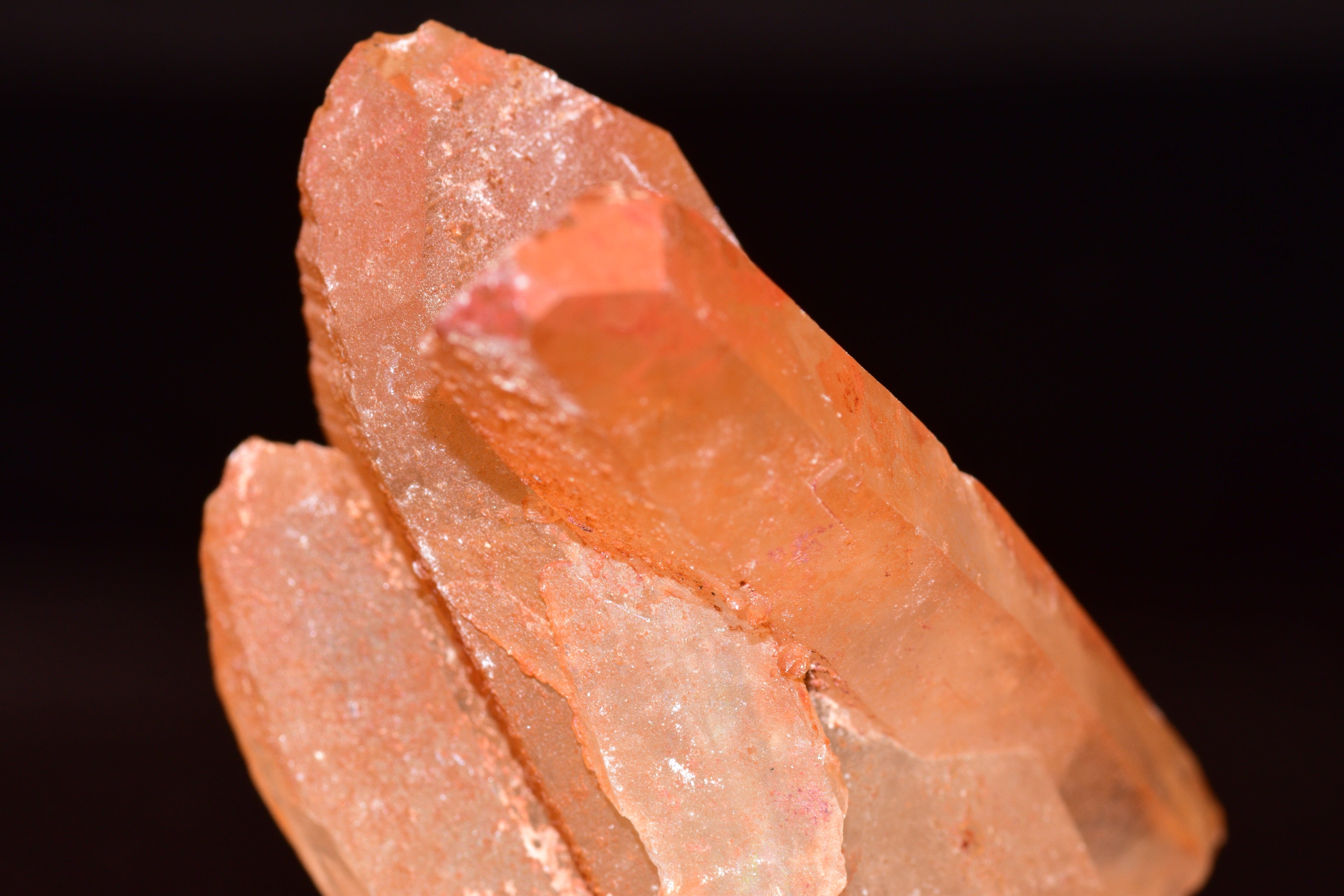 Red Quartz Crystal Cluster (Ferruginous Quartz) – Tinejdad, Morocco