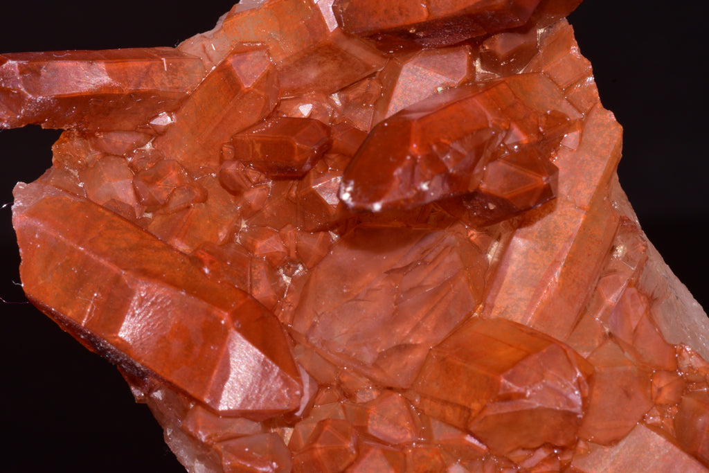 Red Quartz Crystal Cluster (Ferruginous Quartz) – Tinejdad, Morocco