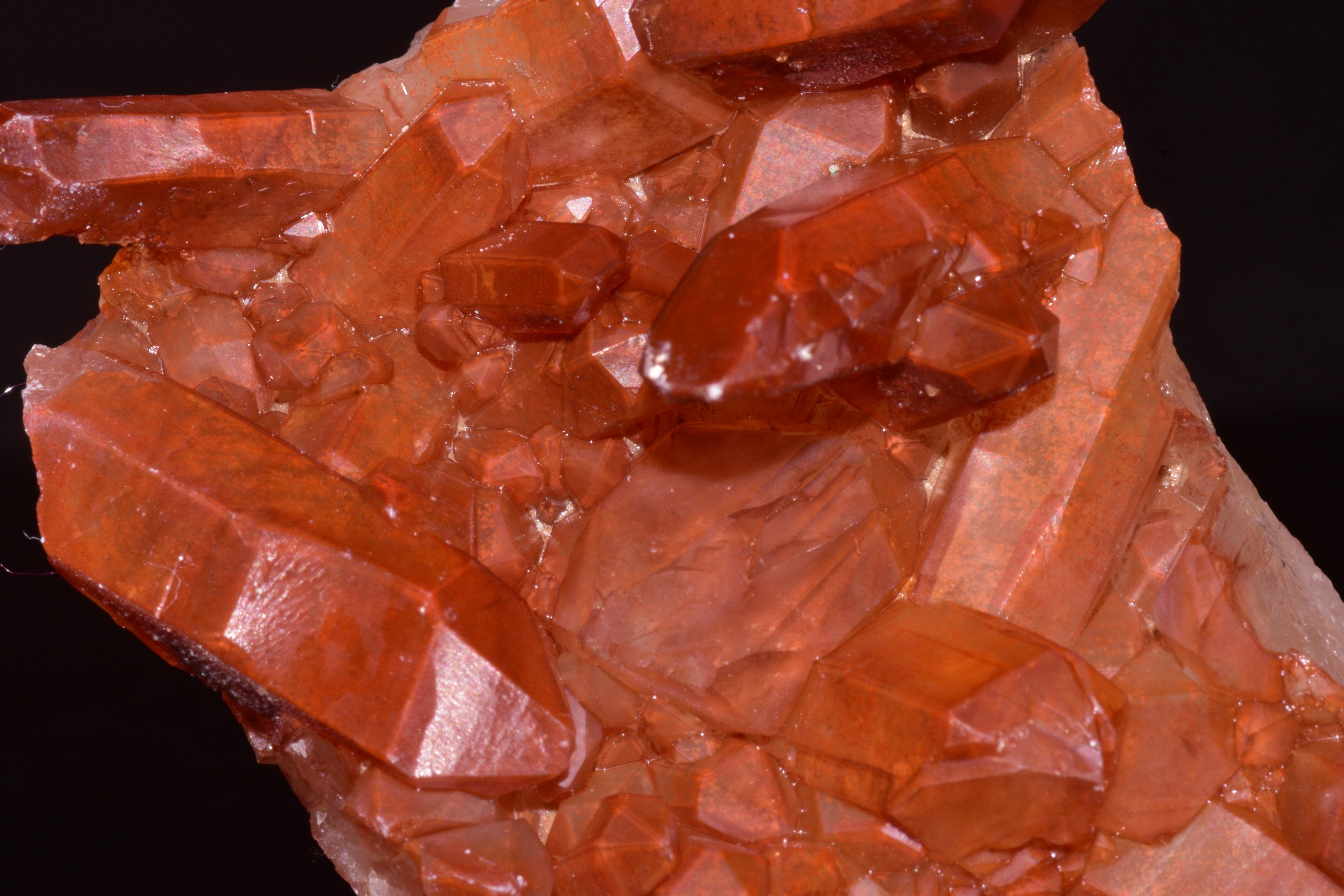 Red Quartz Crystal Cluster (Ferruginous Quartz) – Tinejdad, Morocco