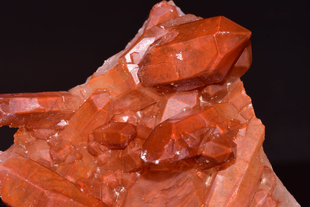 Red Quartz Crystal Cluster (Ferruginous Quartz) – Tinejdad, Morocco