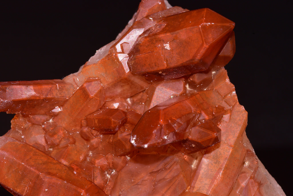Red Quartz Crystal Cluster (Ferruginous Quartz) – Tinejdad, Morocco