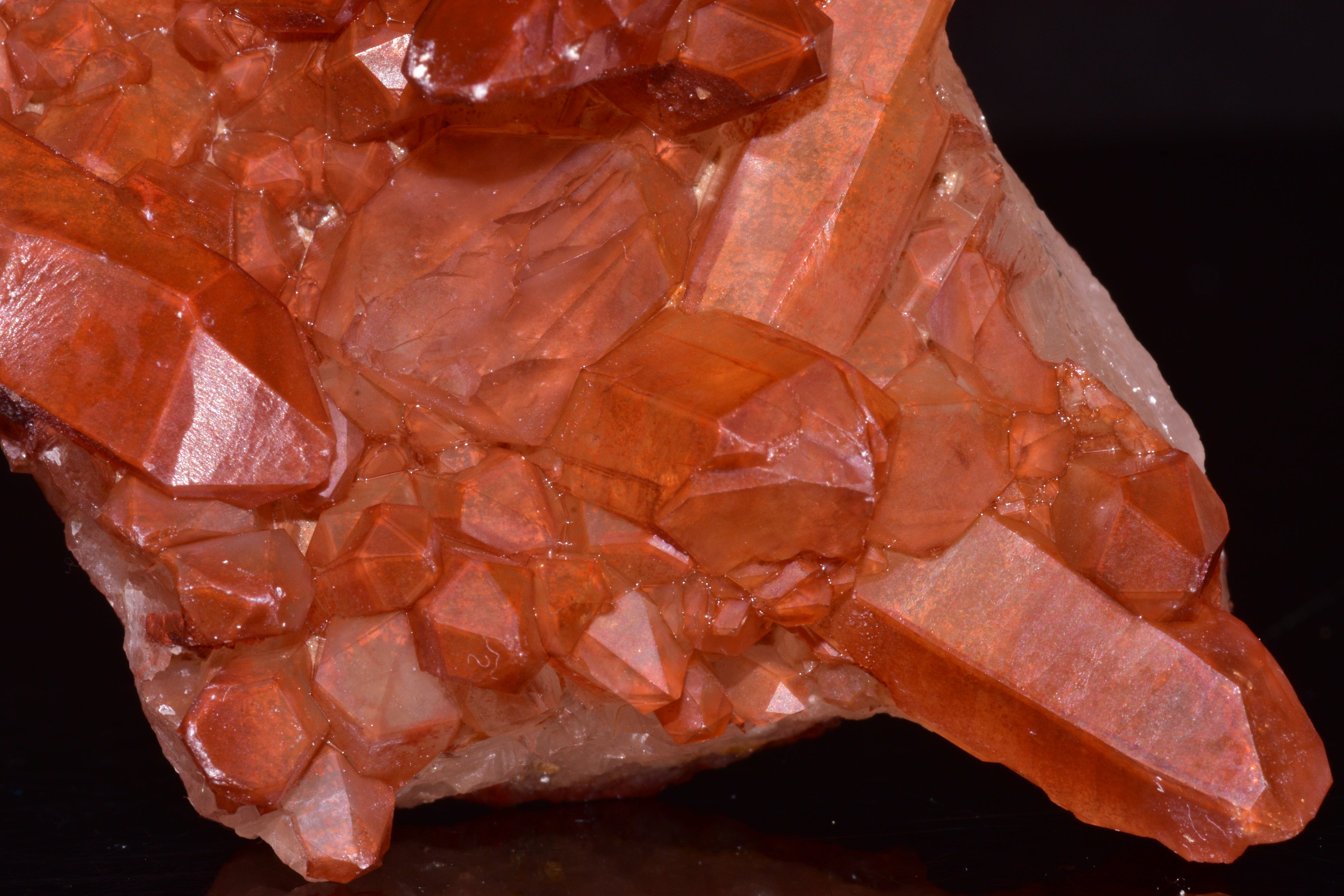 Red Quartz Crystal Cluster (Ferruginous Quartz) – Tinejdad, Morocco
