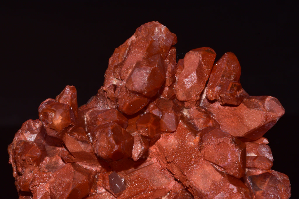 Red Quartz Crystal Cluster (Ferruginous Quartz) – Tinejdad, Morocco