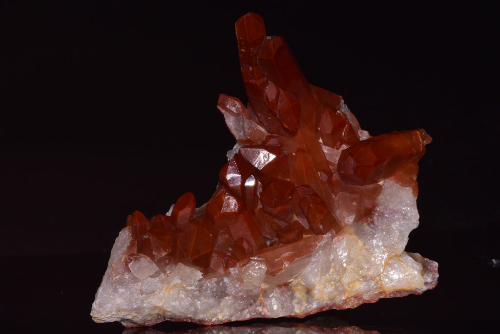 Red Quartz Crystal Cluster (Ferruginous Quartz) – Tinejdad, Morocco