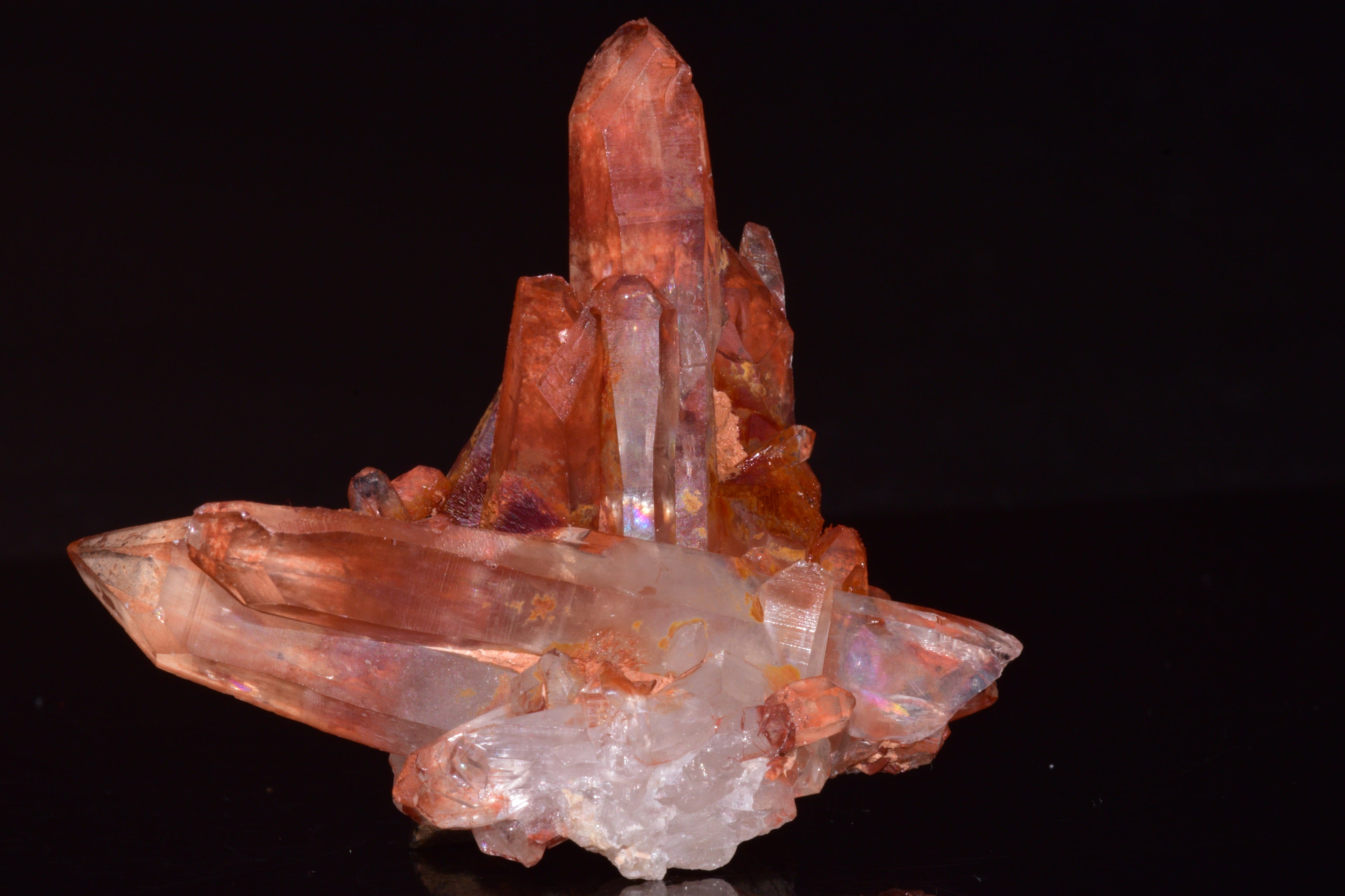 Red Quartz Crystal Cluster (Ferruginous Quartz) – Tinejdad, Morocco