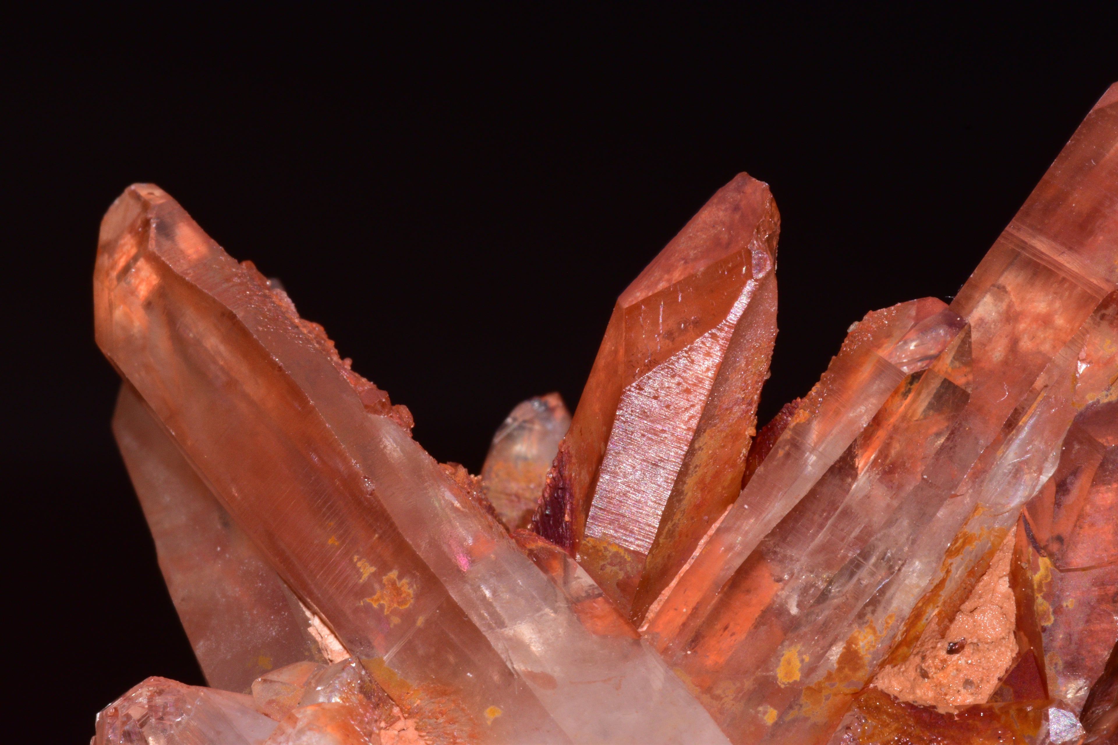 Red Quartz Crystal Cluster (Ferruginous Quartz) – Tinejdad, Morocco