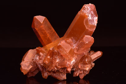Red Quartz Crystal Cluster (Ferruginous Quartz) – Tinejdad, Morocco