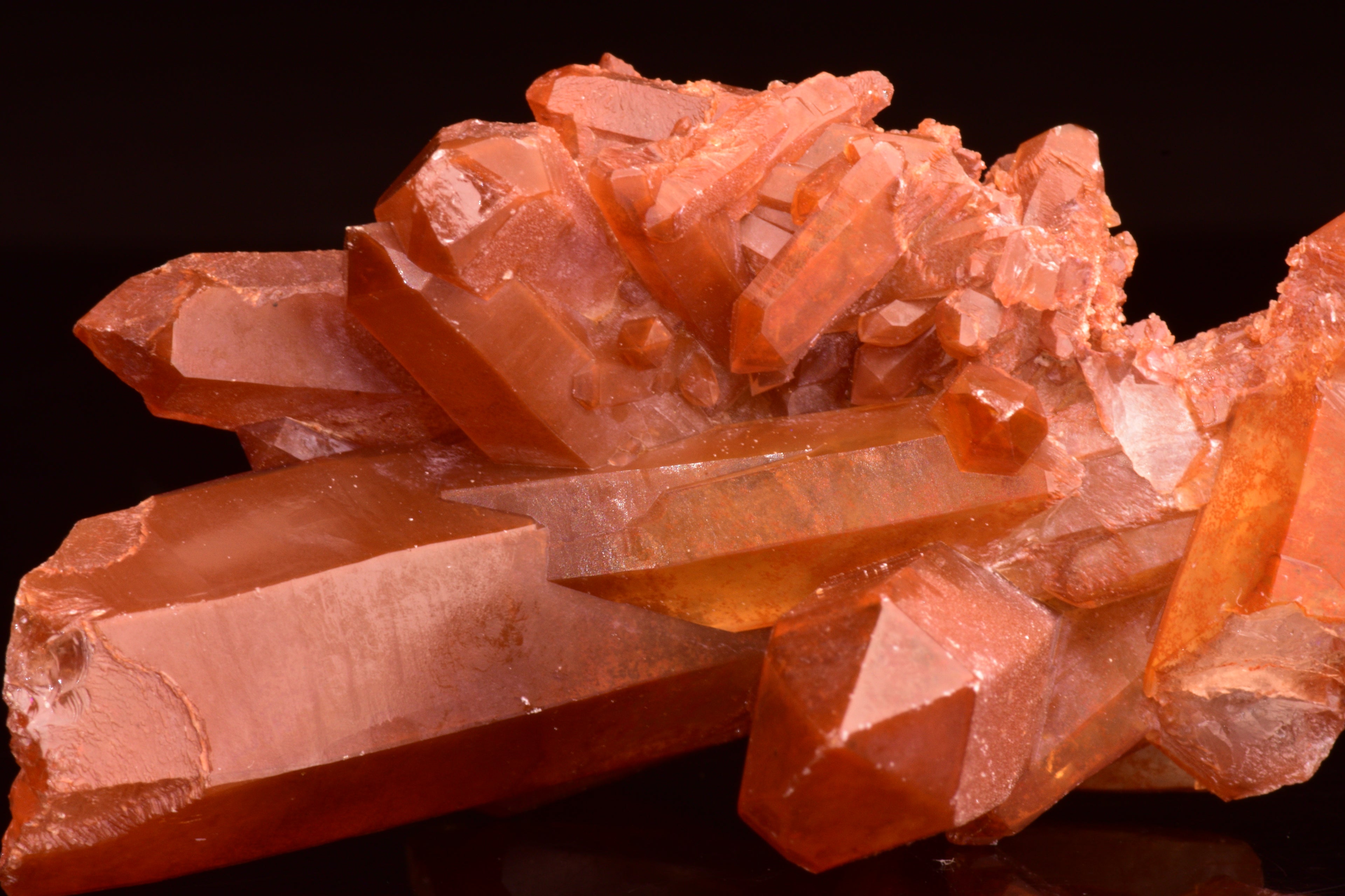 Red Quartz Crystal Cluster (Ferruginous Quartz) – Tinejdad, Morocco