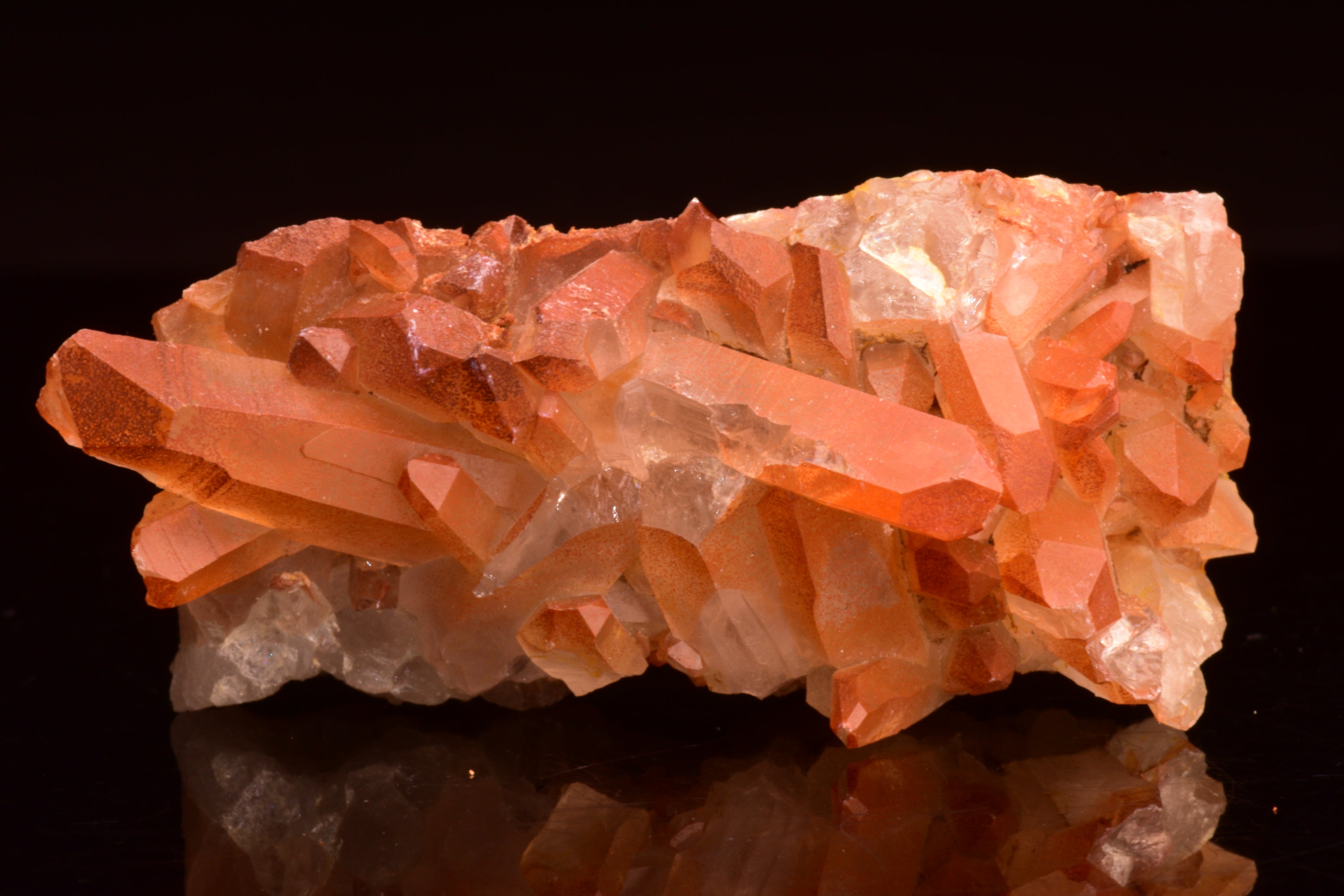 Red Quartz Crystal Cluster (Ferruginous Quartz) – Tinejdad, Morocco