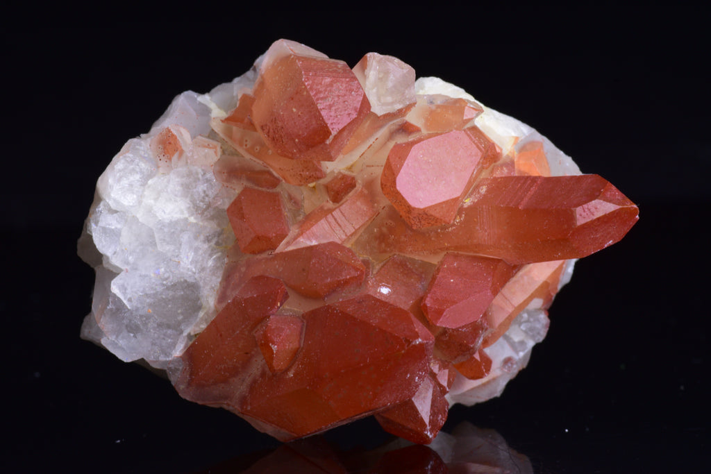 Red Quartz Crystal Cluster (Ferruginous Quartz) – Tinejdad, Morocco