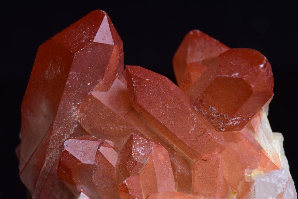 Red Quartz Crystal Cluster (Ferruginous Quartz) – Tinejdad, Morocco