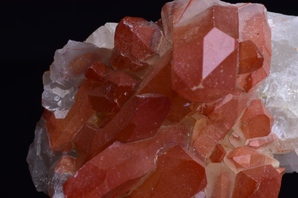 Red Quartz Crystal Cluster (Ferruginous Quartz) – Tinejdad, Morocco