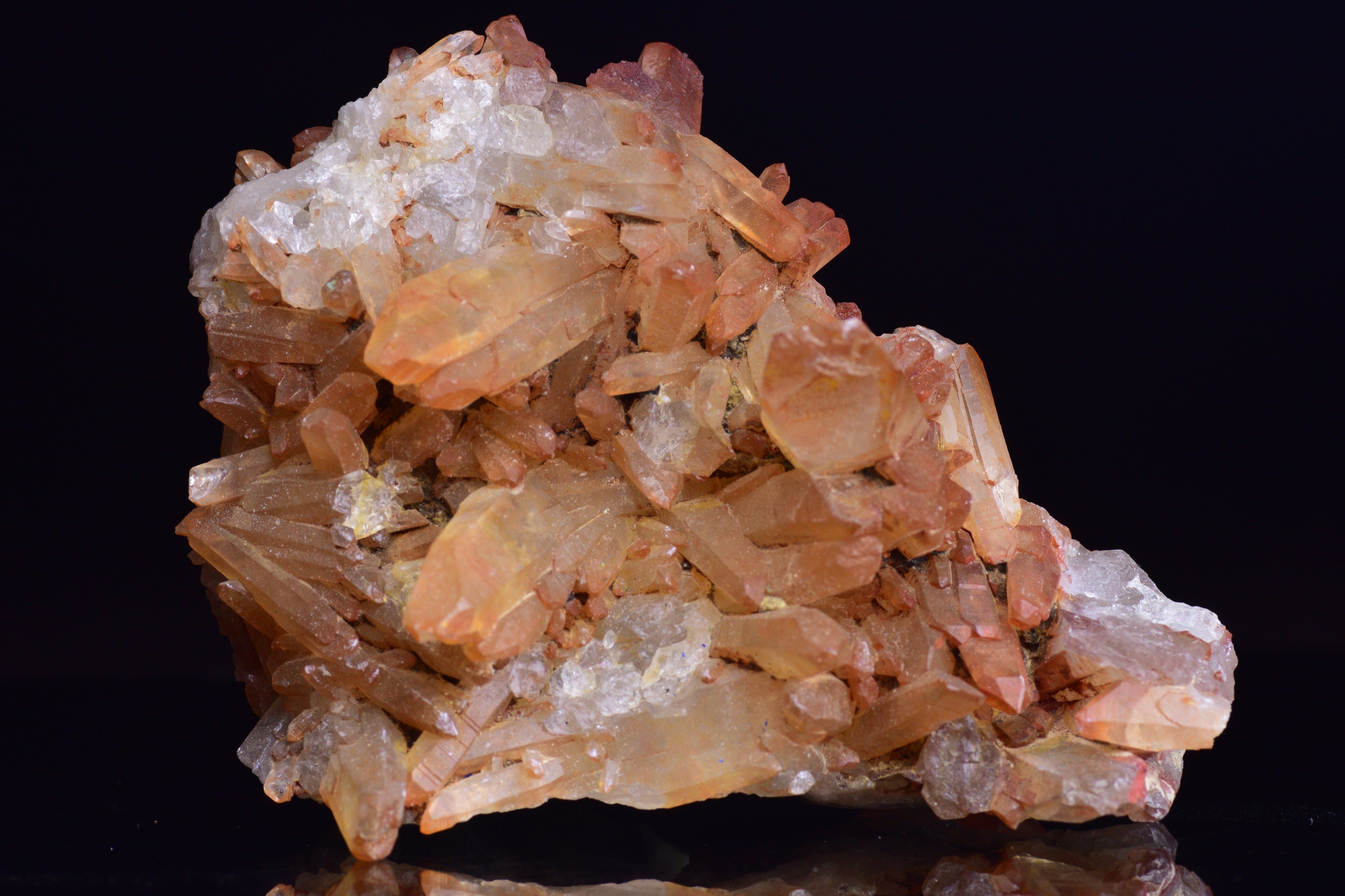 Red Quartz Crystal Cluster (Ferruginous Quartz) – Tinejdad, Morocco N