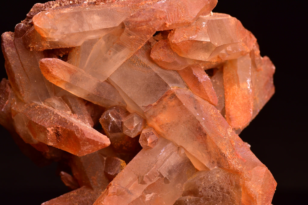 Red Quartz Crystal Cluster (Ferruginous Quartz) – Tinejdad, Morocco VB