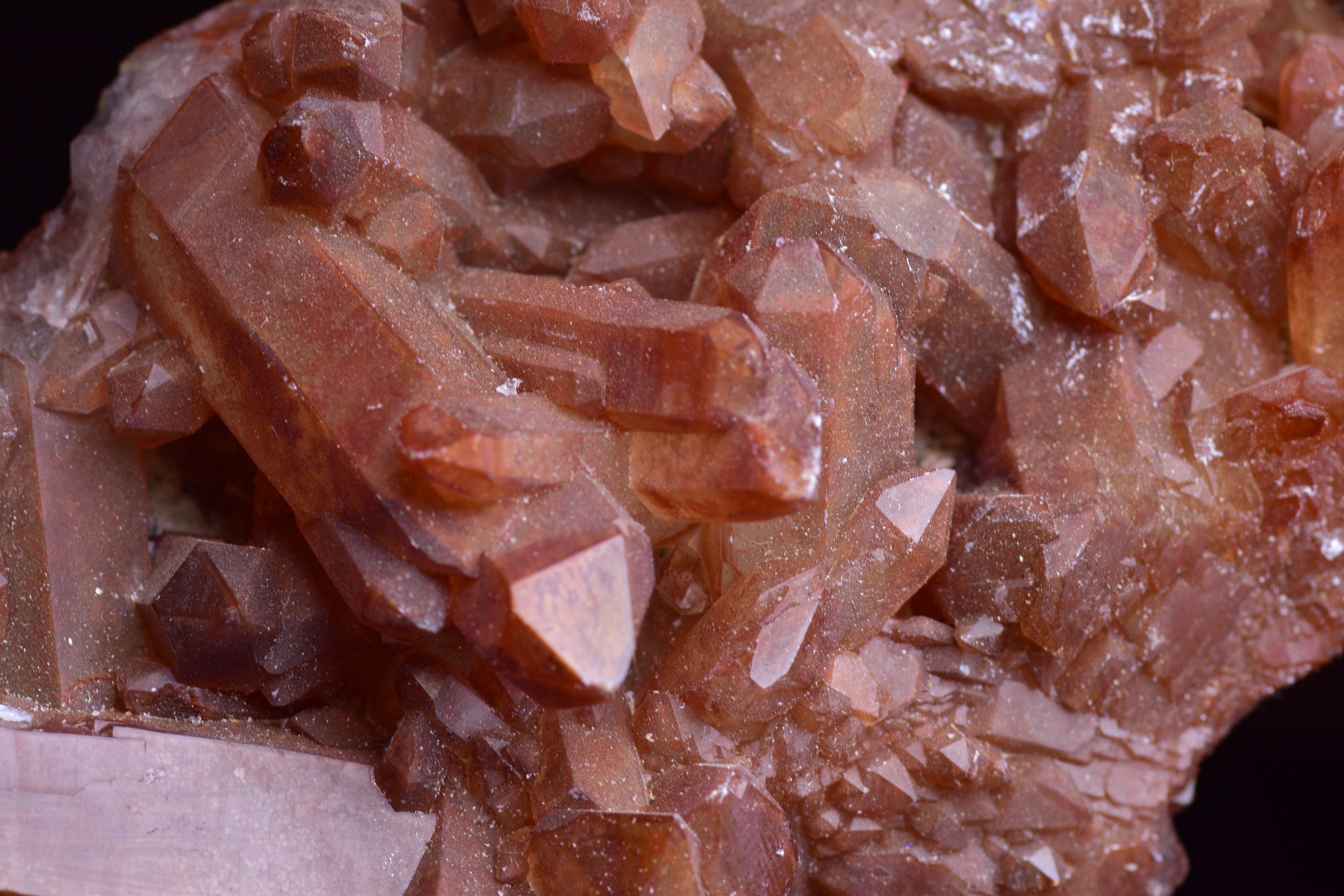 Red Quartz Crystal Cluster (Ferruginous Quartz) – Tinejdad, Morocco NN