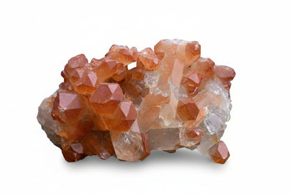 Red Quartz Crystal Cluster (Ferruginous Quartz) – Tinejdad, Morocco