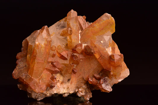 Red Quartz Crystal Cluster (Ferruginous Quartz) – Tinejdad, Morocco BN